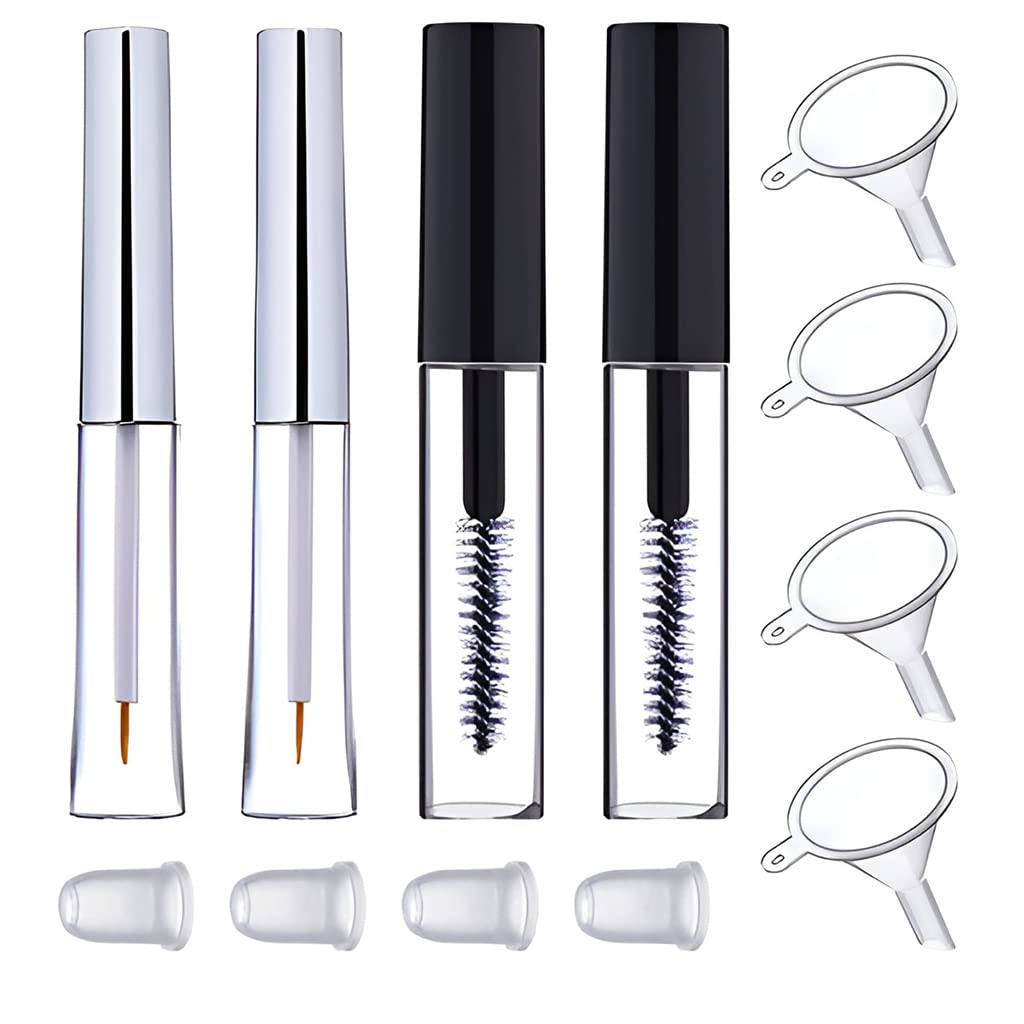 MAYCREATE 10ml Empty Mascara Bottle for Castor Oil Brush Kit Combo with Funnels Mascara Eyeliner For Women Travel (Including 2 Mascara Tubes 4 Funnels 2 Eyeliners) MAYCREATE 10ml Empty Mascara Bottle for Castor Oil Brush Kit Combo with Funnels Mascara Eyeliner For Women Travel (Including 2 Mascara Tubes 4 Funnels 2 Eyeliners)